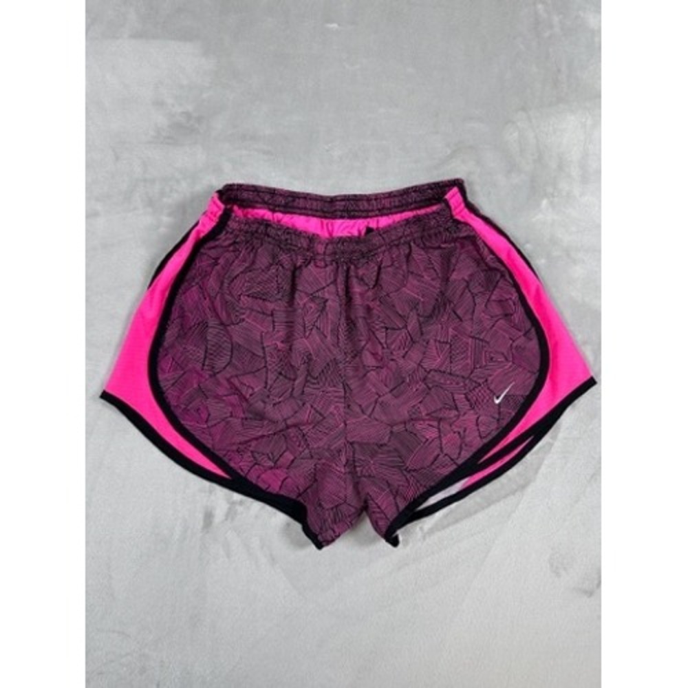 Nike Dri-FIT Running Shorts Womens Medium Pink‎ Black Abstract
